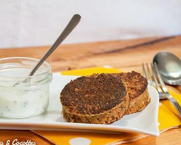 Galettes aux flocons d’avoine et d’azukis et leur sauce au yaourt