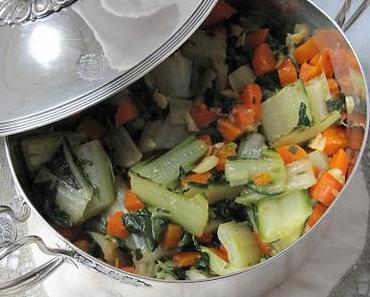 Poêlée de blettes & de carottes à l'ail