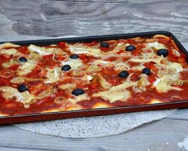 Pizza aux légumes et chèvre