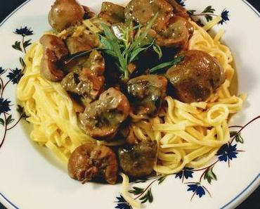 Rognon de veau aux champignons, sauce porto-estragon