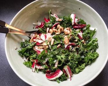 Vert et rouge – Salade de kale et de radicchio