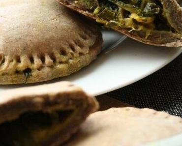 Chaussons épinards-poireaux  {sans gluten, sans lait, sans oeufs}