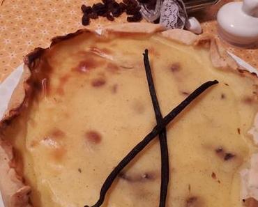Flan vanillé aux raisins secs