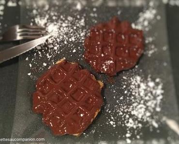Gaufres liégeoises nappées ou glaçage au chocolat au companion thermomix ou autres robots