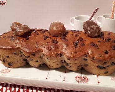 Cake aux pépites de chocolat et marrons glacés