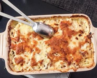 Lutsubo express – Gratin de butternut, oignon de Roscoff et scamorza fumée