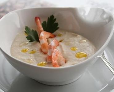 Crème de haricots blancs & gambas
