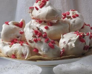 Meringues aux pralines roses