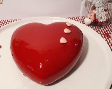 Entremet Framboises et  Panna cotta Amandes