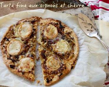 Tarte fine aux oignons et chèvre