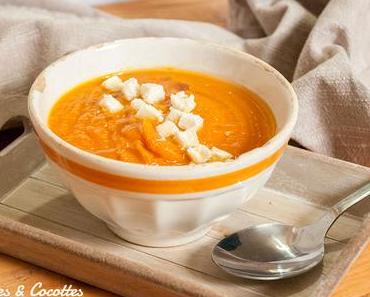 Soupe orange au potimarron et à la patate douce