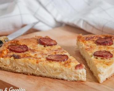 Quiche aux panais, chou-fleur et saucisse de Montbéliard