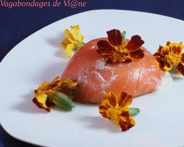 Dôme de saumon à la panna cotta de topinambours
