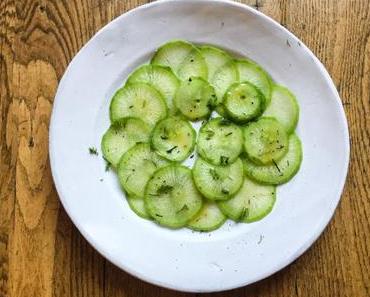 Green radis – Carpaccio de radis vert à l’huile de sésame