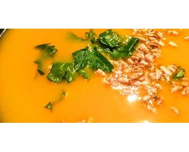 Soupe de patate douce aux graines de tournesol et aux épices
