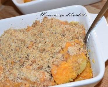 Crumble de patate douce et carotte