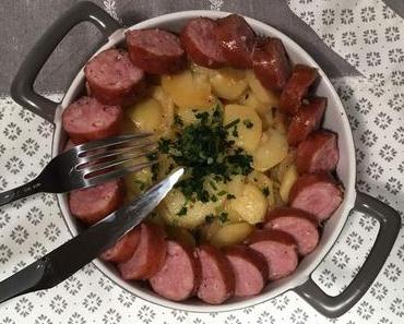 Saucisses de Montbéliard et ses pommes de terre au cookeo companion ou thermomix