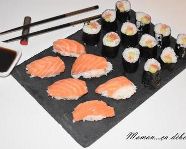 Makis et sushis au saumon