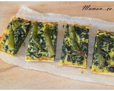 Tarte aux épinard et aux asperges
