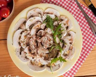 Carpaccio de champignons de Paris aux saveurs du Sud