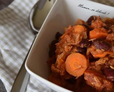 Haricots rouges et carottes sauce au thon