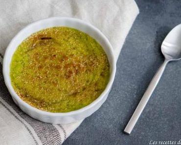 Crème brûlée aux asperges vertes