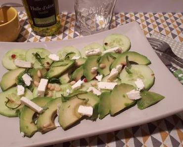 Salade de Concombre, Avocat et Feta