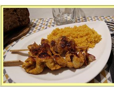 Brochettes de dinde aux épices