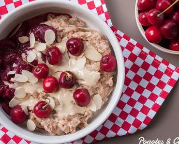 Porridge amandine aux cerises