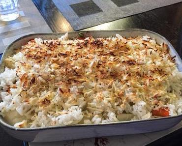 Avec un reste de riz… – Gratin de légumes nouveaux