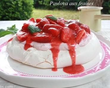 Pavlova aux fraises