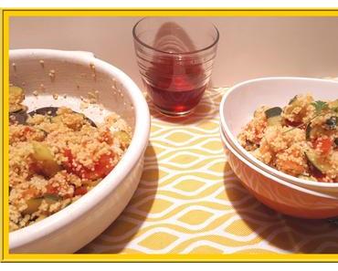Salade de couscous, courgettes et tomates à l'Indienne