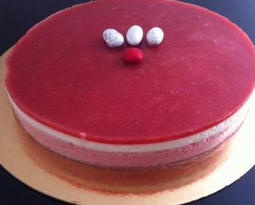 Entremet fraise chocolat blanc