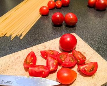 Tomates cerises – Linguine con pomodorini freschi