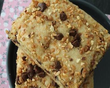 Carrés de cookies chocolat pralin