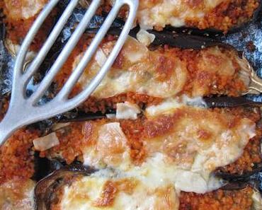 Aubergines farcies au boulgour