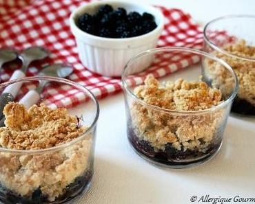 Crumble de mûres, sans oeufs, gluten .....