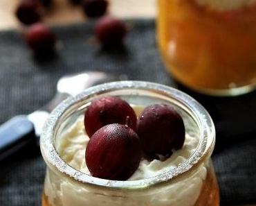 Verrines pêches-verveine, chantilly coco { sans gluten, sans lait, sans oeufs }