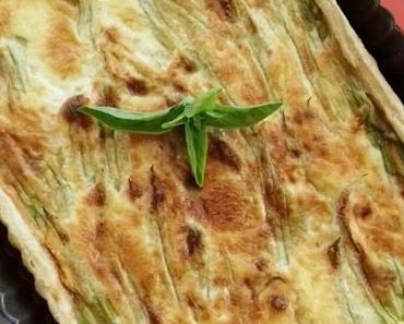 Tarte aux fleurs de courgettes
