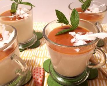 Panna cotta et coulis d'abricot