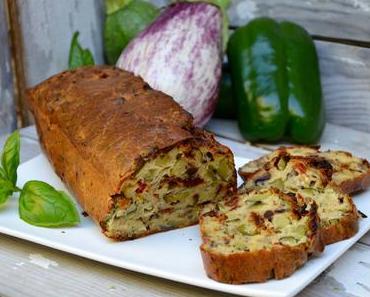 Cake aux légumes grillés et parmesan