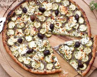 Tarte fine aux courgettes et chèvre