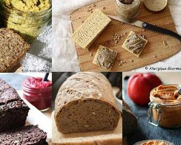 Tartinades spéciales apéritifs ou pique-niques et pains { sans gluten , sans lait, sans oeufs}