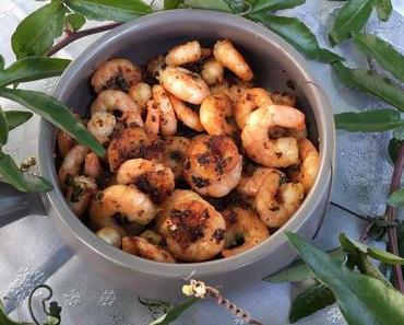 Crevettes sautées à l’ail