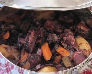 Civet de poulpe au vin rouge