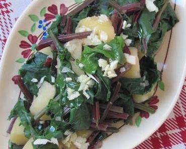 Salade de fanes de betterave aux pommes de terre