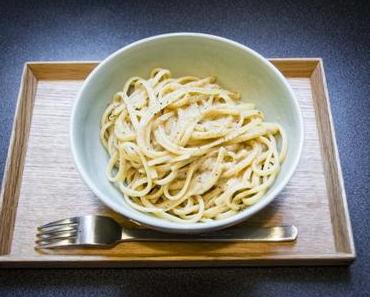 Gomèn’nassaï, scusate… – Lingine au miso, façon « cacio e pepe » pasta