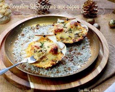 Coquilles Saint-Jacques aux cèpes