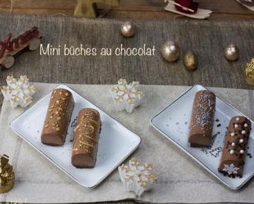 Mini bûches chocolat et praliné