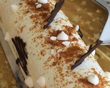 Bûche mousse de poires spéculoos